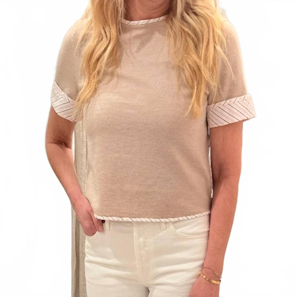 NEW WE-AR4 marina knit tee in light pink